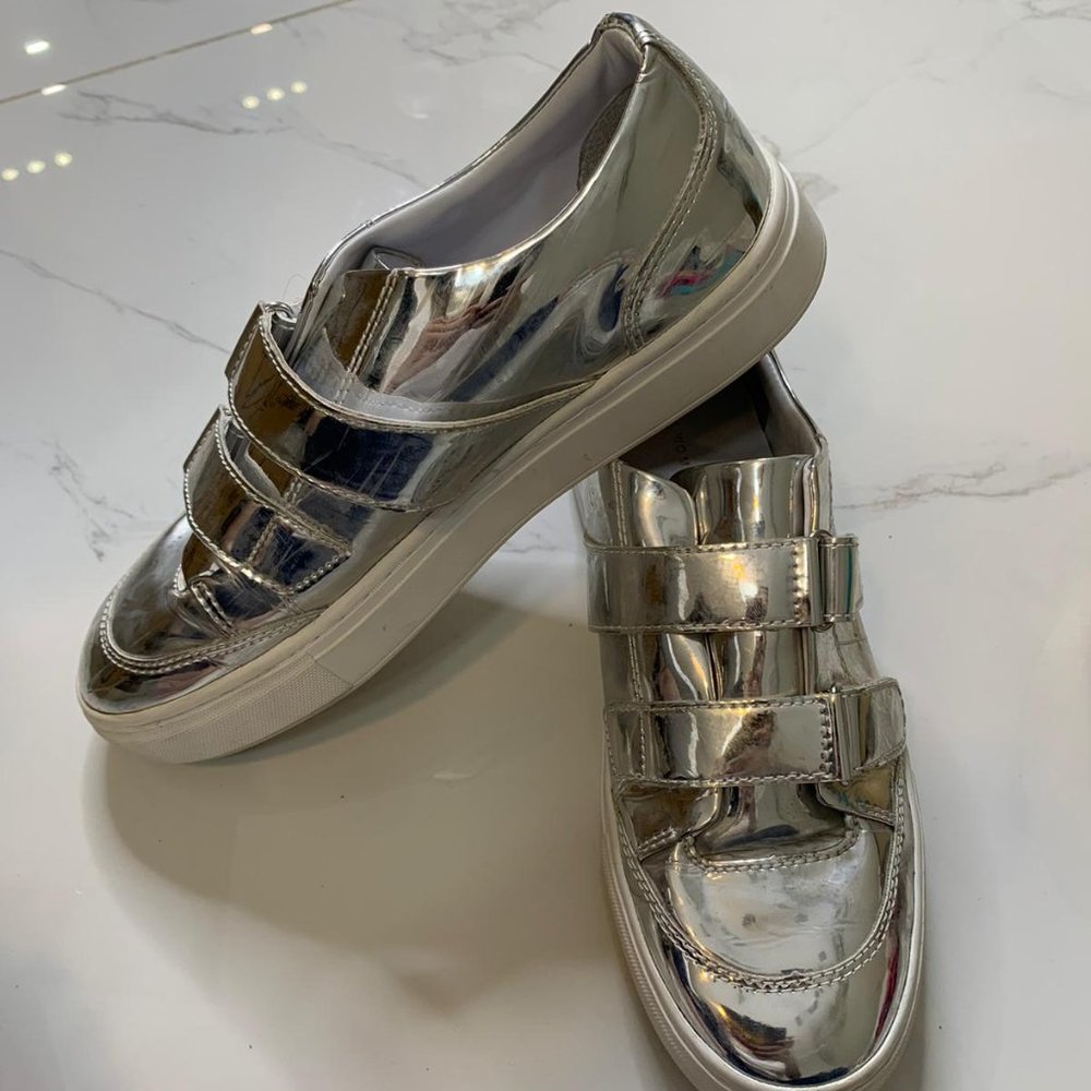 Michael Kors Silver Metallic Sneakers